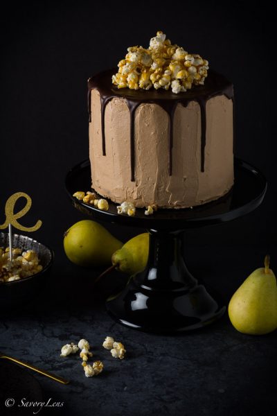 Birnen-Nougat-Torte mit Karamell-Popcorn – SavoryLens