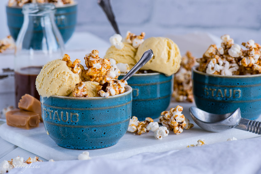 Popcorneis Mit Karamell Popcorn Savorylens