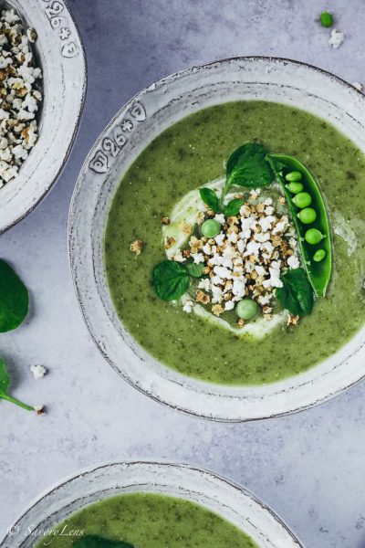 Brunnenkressesuppe mit Sorghum-Popcorn – SavoryLens