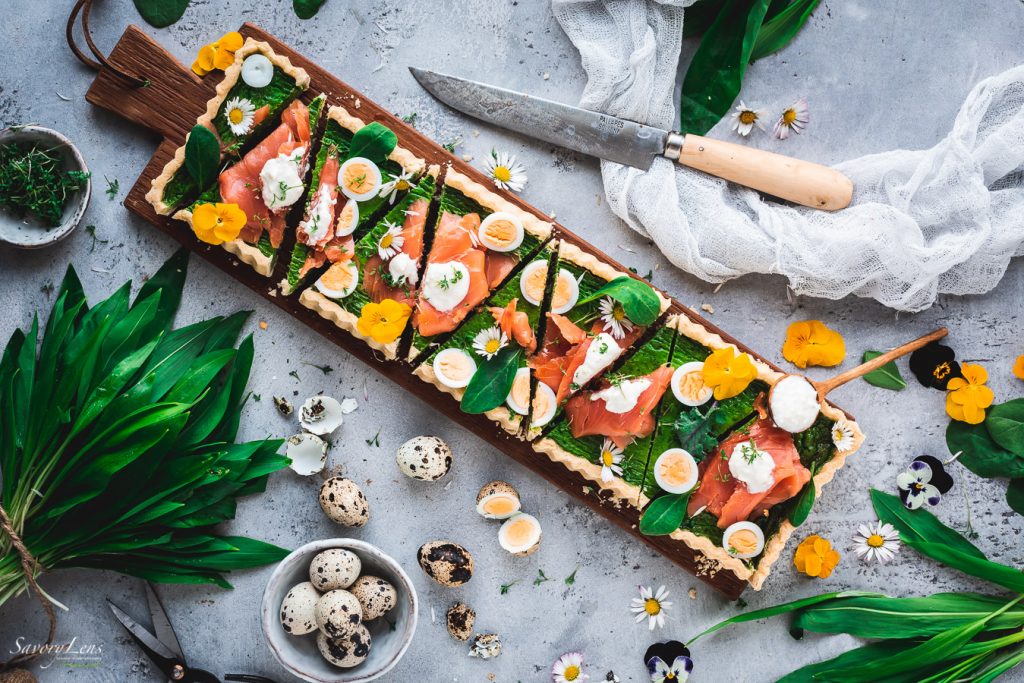 Bärlauch-Spinat-Tarte mit Wildlachs – SavoryLens