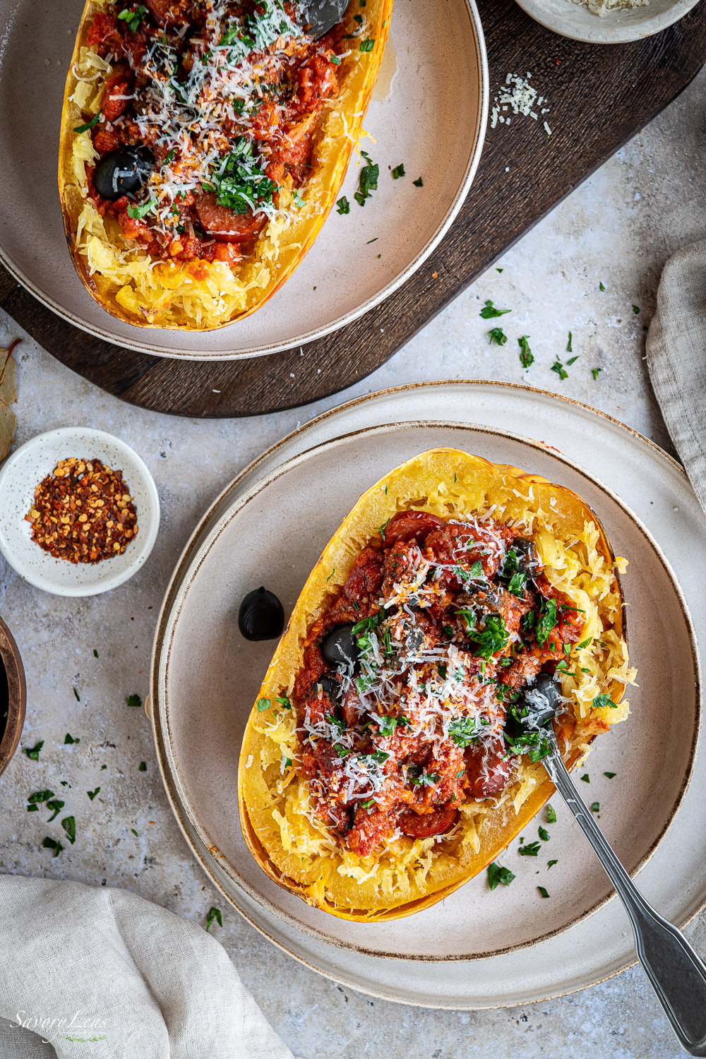 Mediterraner Spaghettikürbis