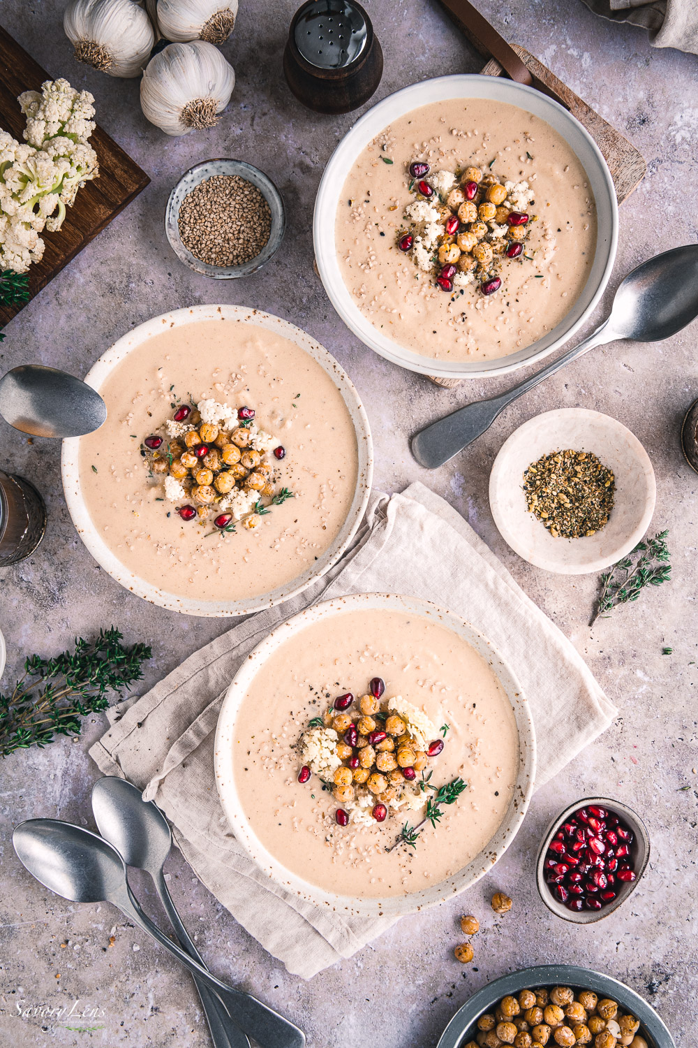 Geröstete Blumenkohlsuppe