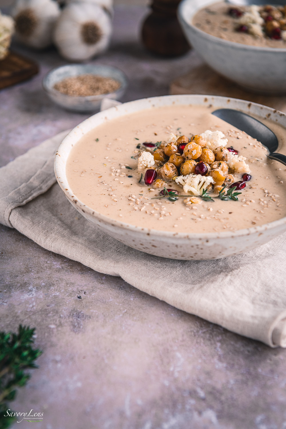 Geröstete Blumenkohlsuppe