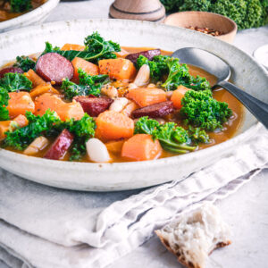 Süßkartoffel-Grünkohl-Suppe