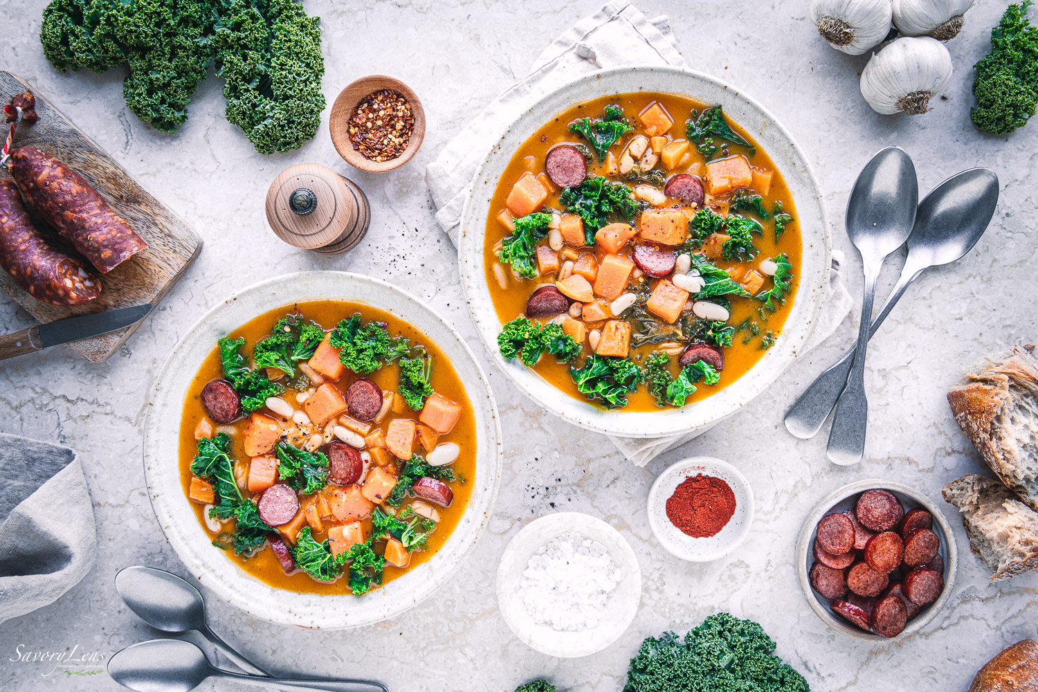 Süßkartoffel-Grünkohl-Suppe